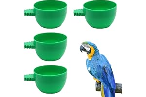 FALAFOTY Bird Feeding Dish Plastic Bird Food Bowl, Parrot Cage Feeder Water Bowl Bird Cage Feeder Cups for Animal Lovers Garden Decoration, Wildlife Bird Feeding Station Bird Cage Accessories