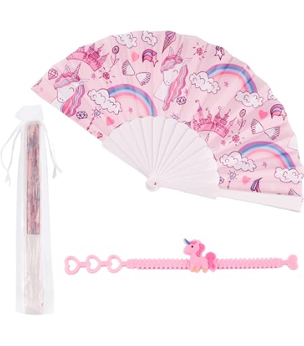 Flamingo-Papierfächer – 24 Stück, Faltbar Mit Kunststoffgriff, Für Partys, Hochzeiten & Sommer