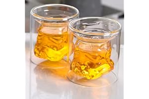 Bkuter bottle Lot de 2 verres à cocktail style ancien pour Bourbon Scotch Whisky Cocktail Cognac 150 ml