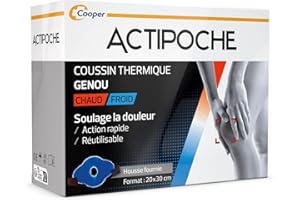 Cooper ACTIPOCHE - Cuscino termico per terapia termica, contratture muscolari e dolori articolari - Ginocchio - Gel - 1 unità