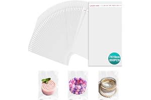 PDKKFF cellofanpåsar självhäftande cellofanpåsar (7x10-200pcs) | Små självförseglande klara kakpåsar för godis, kex, smycken, gåvor, kuvert, festgåvor