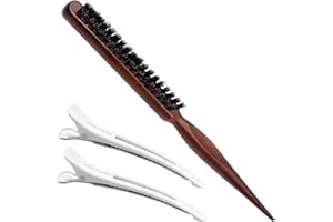 YERIA 1 x szczotka do włosów dzika z 2 spinkami do włosów, antystatyczny masaż szczotek z dzika, szczotką do włosów, szczotką do włosów, szczotką do włosów