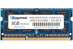 D DUOMEIQI DUOMEIQI 8Go PC3L-12800S RAM,8Go DDR3L 1600 So-DIMM Non-ECC 1 .35V CL11 PC3 Barrette mémoire 2Rx8 204-Pin Unbuffered Carte memoire pc Portable ddr3
