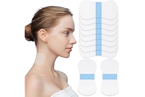 KIRZAX 10 Pezzi di Patch Per Il Sollevamento Del Collo, Nastri Di Serraggio Della Pelle Del Collo, Adesivi Per Il Sollevamento Del Collo, Nastro Lifting per Viso e Collo, per Donne e Ragazze