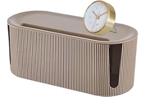 Joyivike Boîte de Gestion des câbles, Boîte Cache Câble, Boite Rangement Cable, Rangement Câbles, Cable Management Box, Boîte de Rangement pour Câbles Les Câbles, Garder Les Câbles Bien Rangés, Brun