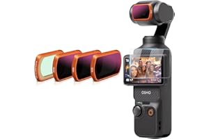 MINGVEN Osmo Pocket 3 Magnetisches ND-Filter-Set & schwarzer Diffusions-1/4-Filter für DJI Osmo Pocket 3 Zubehör – 4er-Pack (schwarzer Nebelfilter, ND16, ND64, ND256)