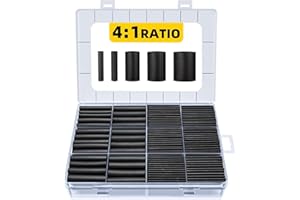 Eventronic Heat Shrink Tubing 4:1 Shrink Ratio, Adhesive Lined, IP68 Waterproof Shrink Tubing, 196PCS Heat Shrink Sleeving for Electrical Insulation and Wire Connector with User-Friendly Design