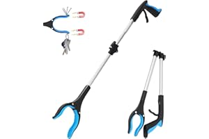 APTOPER 26" Litter Pickers Grabber Stick, Helping Hand Grabber for Adults, Disabled, and Elderly, Heavy Duty Pick Up Stick (26" Blue)