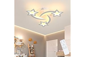 Toolight Plafonnier LED Dimmable 30W 3375LM, Lustre Chambre Enfant avec Télécommande 3000K-6500K, Moderne Lampe de Plafond pour Chambre d'Enfant Salon Chambre à Coucher Cuisine 50cm