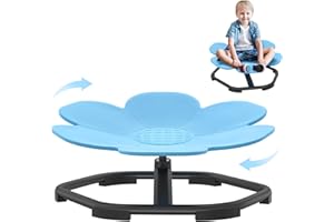 AufuN Obrotowe krzesło sensoryczne dla autyzmu, karuzela dla dzieci, krzesło obrotowe dla dzieci trenujące koordynację fizyczną i równowagę, krzesło do balansowania dla dzieci, antypoślizgowa metalowa