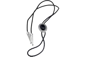 CREATE IDEA Cravate Obsidienne Homme, Western Cowboy Bolo Tie Cravates de Bootlace Décoration Rodéo Danse Goth