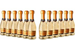 Canti - Prosecco D.O.C. Millesimato, Extra Dry Wine, in Baby Bottles, Italian Glera Grape Variety from Veneto, Fruity and Floral Taste, 12x200 ml
