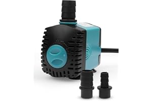 PITASHA Mini Bomba de Agua Sumergible (450 l/h, 6 W) Bomba de Acuario, Bomba de Circulación para pecera de acuario, estanque, fuente, hidroponía, EB302