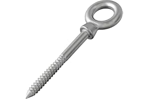 DSM-VERBINDUNGSTECHNIK Bullone oculare con filettatura per legno (filettatura parziale), in acciaio inox A4/V4A, vite ad occhiello, vite ad anello (5 x 50 mm, 10 pezzi)