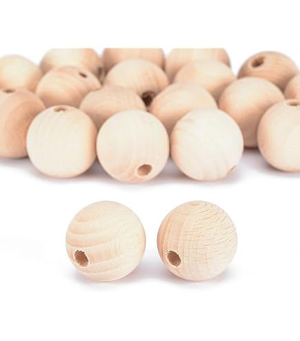 Perles En Bois Demi-sphère 30 Mm - Lot De 30 - Naturel - DIY Déco Et Bijoux
