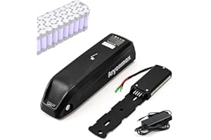 ARYONMAX (UK Stock) 36V 48V 52V Ebike Battery 10-25Ah with Charger, Large Capacity Long Range Safe Lithium Electric Bike Battery for 250W-1500W Motor (Hailong 36V 13Ah 4Pin for 0-750W)