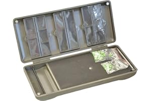 Korda Rig Safe Combi, Compact Storage Solution, Aluminium, Holds Up to 20 Rigs, 12 Compartments, Magnetic Fasteners, Foam Board, Supplied with Pins, Durable Design for Anglers, Lightweight Portable