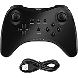 OSTENT Extension Wireless Pro Controller compatibile per Nintendo Wii U Gamepad Console Color Black