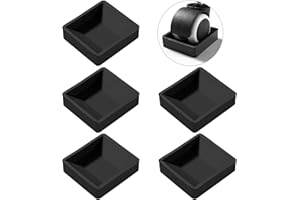 VooGenzek 5 Sztuk 5.9x6.4 cm Gumowa Podkładka na Kółkach do Mebli, Antypoślizgowe, do Wszystkich Podłóg, Czarna