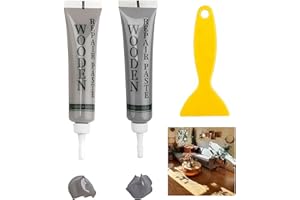 AIDEHUAKEJI Laminate Floor Repair Kit, Wood Putty, Wood Filler Oak, Wood Repair Kit, Vinyl Floor Repair Kit, Laminate Worktop Repair Kit for Wooden Floor Furniture Scratch Repair