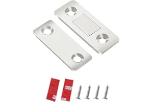 CCUCKY 4 Pezzi Chiavistelli per Mobili, Magnetiche Ultra Sottili, Chiusura Magnetica Autoadesiva per Cassetti, Mobili da Cucina, Porta Scorrevole