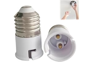 Gerhua B22 to E27 Adapter,B22 to E27 Socket Converter,Bayonet to Screw Bulb Adaptor,Ceiling Fan Light Fitting Converter, for LED/Incandescent Bulbs, Screw to Bayonet Socket Adaptor
