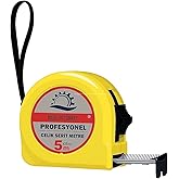 Proalet &Ccedil;elik Şerit Metre, 5 Metre, 25 mm Genişlik, Otomatik Kilitli, Askılı, Dayanıklı G&ouml;vde, Otomatik Geri Sarma, Profesyon
