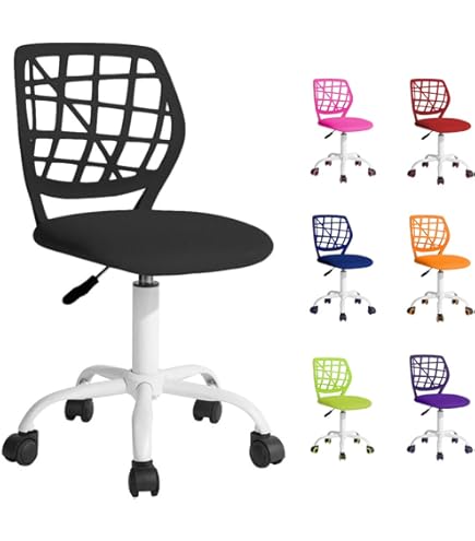 GYMAX Sedia Ufficio Ergonomica Girevole Con Schienale In Rete - Regolabile In Altezza E Inclinazione, Per Lavoro E Relax - Foto 3