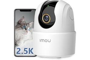 Imou 2.5K (4MP) Kameraövervakning WiFi Inomhus 360 ° Kamera Ansluten Smartphone Människodetektering AI Smart Spårningssiren Tvåvägsljud Privat läge Kompatibel Alexa för Baby/Husdjur