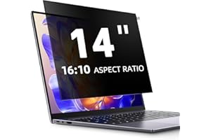 ‎LUSA DESIGN Blickschutzfolie für 14 Zoll Laptop 16:10 Seitenverhältnis Sichtschutzfolie,Abnehmbar sichtschutz, Anti Blaulicht Blendschutz Displayschutz für Lenovo Hp Dell Acer Asus Thinkpad Envy Xps