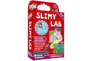 Galt Slimy Lab-Explore and Discover Science Slime Making Kit with 4 Fun Experiments from Glow in the Dark to Slime Creatures-Educational STEM Science Kit,Slime Kit for Boys and Girls Ages 5 Years Plus