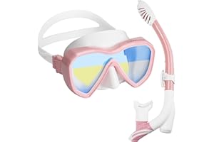 LUXPARD Snorkel Set, Anti-Fog Panoramic View Snorkel Mask and Anti-Leak Dry Snorkel Tube, Snorkeling Gear for Adult and Youth, Snorkel Kit Bag Included