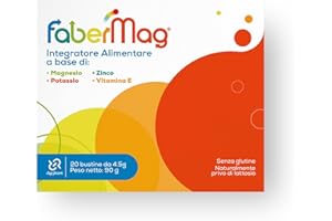 DIGI-PHARM FaberMag Magnesio e Potassio Integratore OFFERTA LANCIO Sali Minerali con Zinco e Vitamina E per Sport Affaticamento Stanchezza Sistema Nervoso e Muscolare Bustine da Bere Alta Efficacia Made in Italy