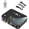 NALACAL Bluetooth Audio Transmitter Wireless Receiver Adapter for Music Streaming Sound System Car Aux Works with Home TV Stereo and Speakers aptX Low Latency & HD Audio