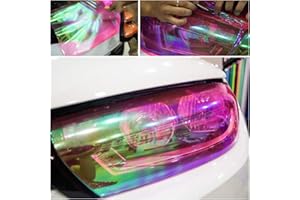 NewL - Pellicola autoadesiva oscurante per faro antinebbia posteriore auto, rivestimento adesivo effetto fumè in vinile per fendinebbia posteriore - 30,5 x 122 cm (rosso)