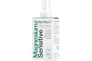 BetterYou Magnesium Sensitive Body Spray, Pure, Clean and Natural Source of Chlorides, Spray, Vegan & Palm-Oil Free, 100 ml (600 Sprays)