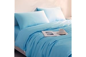 STODOMED Nässeschutz Bettdeckenbezug Baumwolle Inkontinenzmittel Schutzbezug Bettdecke wasserdichte Atmungsaktiv mit Reißverschluss Bettdecke waschbar (Blau, 135x200cm)