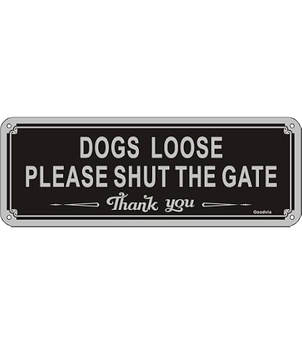 Enjoyist „Beware Of Dog“ Warnschild – 2 Stück, Aluminium, 25,4x17,8 Cm, Wetterfest