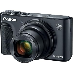 Canon PowerShot SX740 HS Camera with 40x Optical Zoom and 20.3 Megapixel CMOS Sensor (International Model, Black)