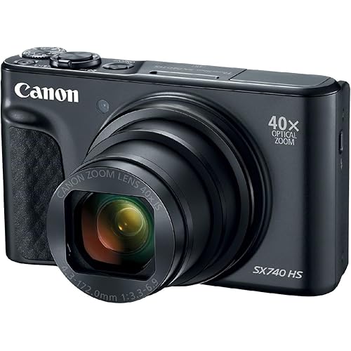 Canon PowerShot SX740 HS Camera with 40x Optical Zoom and 20.3 Megapixel CMOS Sensor (International Model, Black)
