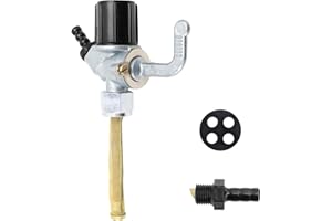 WPPQWP Benzinhahn Schalter für Simson S51 50, SR50/60/80, MZ ETZ125/150/250/251, Kraftstoffhahn mit Messingsieb und Wasserbeutel