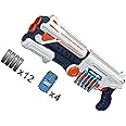Baybee Exterminator Gun Hyper Power Battle Series Toy with 12 Pcs Soft Dart Bullets and 4 Shoot Dart | Gun Toys Plastic Safe Weapon Gunshot Outdoor Game Toy for 5+ Years Kids Boys Gift (White)