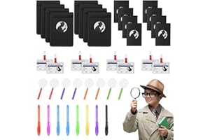 OSDUE 56 szt. zestaw detektywistyczny, prezent urodzinowy dla dzieci, detektywa z magicznymi pisakami i notatnikiem, zabawka detektywistyczna, wypełnienie Pinata, prezent dla gości dla chłopców i