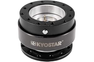 Kyostar Titanuim Steering Wheel Quick Release Aluminum Hub Adapter Boos Kit (Black)
