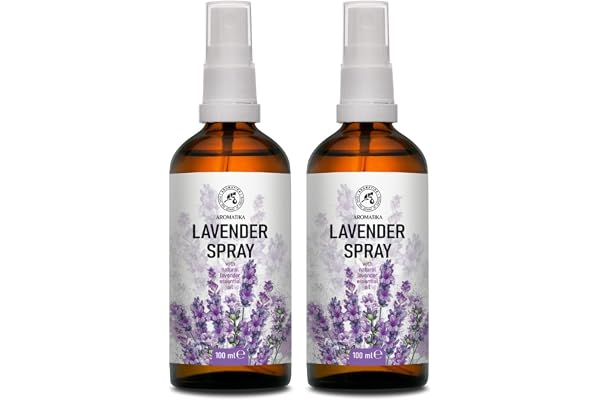 Lavender Sprays Set 2 x 100 ml - 100% Pure Lavender Essential Oil - Room Spray Mist for Sleep & Aromatherapy - Great for Yoga & SPA - Pillow Spray for Relaxation & Good Sleep