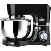 Rossmann Stand Mixer, Professional 2000 Watts 100% Pure Copper Motor, 6 Lit removeable SS Bowl, 4 Safety Features, Metal Gear
