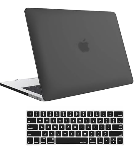Crocodile Skin MacBook Pro 13 Case 2024-2016 Models - Protective PU Leather Shell & Keyboard Cover In Black Alligator Print