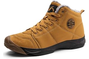 Axcone Winterschuhe Damen Herren Warm Gefüttert wasserdicht Winterschuhe Winter Outdoor Boots wanderstiefel stiefel Unisex - Rot Pink Braun Cyan Schwarz 36EU-46EU