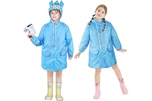 Vicloon Impermeabile per Bambini, Poncho Impermeabile da Pioggia per Bambini, Giacca da Pioggia con Cappuccio, Riutilizzabile Addensare Eva Impermeabile Pioggia Poncho per Ragazzi Ragazze