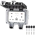 IS MUHE Outdoor Sockets Waterproof Single Socket Wall Electrical Outlets,IP66 Switched Socket Covers,13A Outdoor Wall Weatherproof Plug Socket Box (Double Socket, Usb Socket, wp socke)